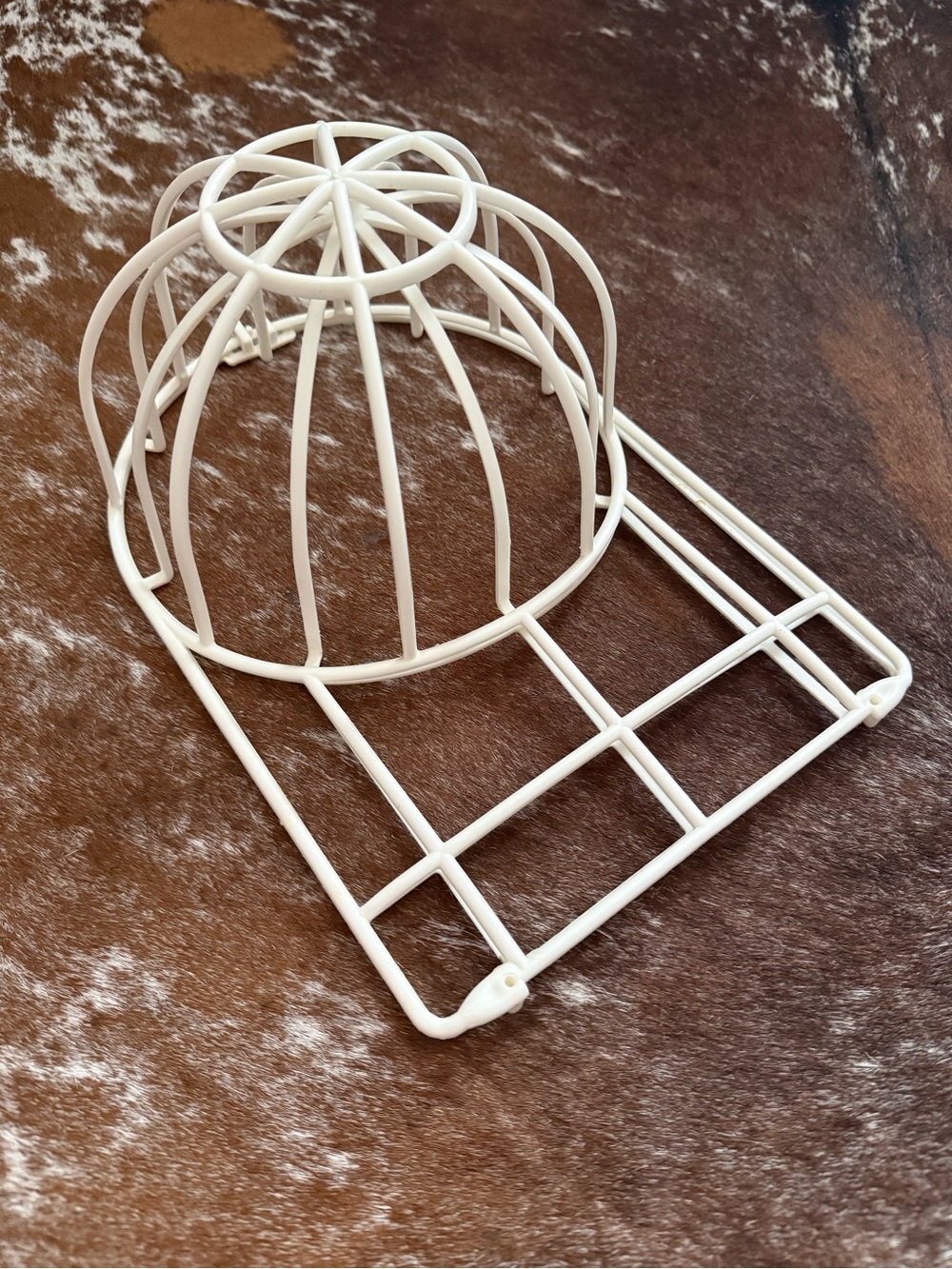White Plastic Hat Washer Cage